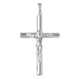 Sterling Silver High Polished Large Cylinder Cross Pendant