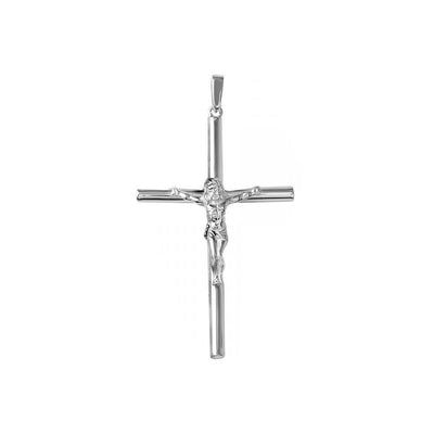Sterling Silver Cylinder High Polished Cross Pendant