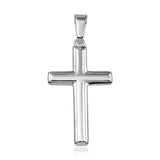 Sterling Silver High Polished Plain Cross Pendant