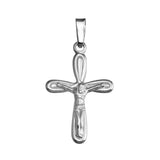 Sterling Silver Finish High Polished Infinite Crucifix Pendant