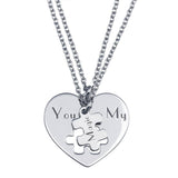 Sterling Silver Rhodium Plated Multi Chain You Are My Magic Heart Pendant Necklace