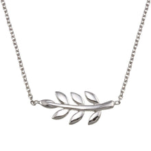 Load image into Gallery viewer, Sterling Silver Rhodium Plated Olive Branch Necklace - silverdepot