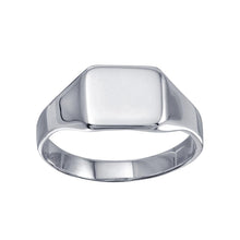 Load image into Gallery viewer, Sterling Silver High Polished Square Engravable Ring