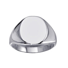 Load image into Gallery viewer, Sterling Silver High Polished Oval Engravable Ring