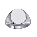 Sterling Silver High Polished Oval Engravable Ring