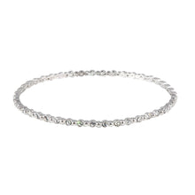 Load image into Gallery viewer, Sterling Silver Rhodium Plated Round Clear CZ Bangle Bracelet