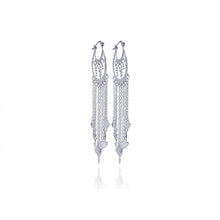 Load image into Gallery viewer, Sterling Silver Rhodium Plated Chandelier Ladies Jewelry Earrings