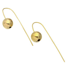 Load image into Gallery viewer, Sterling Silver Gold Plated Bead With Hanging Post Shape Earrings