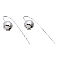 Load image into Gallery viewer, Sterling Silver Rhodium Plated  Bead Earrings With Hanging Post