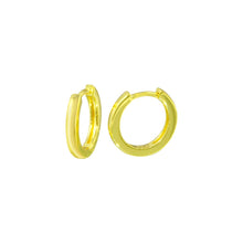 Load image into Gallery viewer, Sterling Silver Gold Plated Huggie Earrings