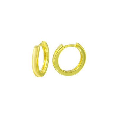 Sterling Silver Gold Plated Huggie Earrings