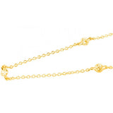 Sterling Silver Gold Rhodium Plated Three CZ Necklace