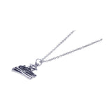 Sterling Silver Cable Chain Necklace with Diploma Pendant