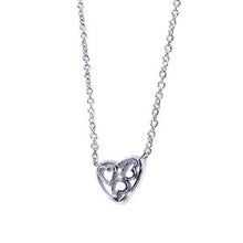 Load image into Gallery viewer, Sterling Silver Necklace with Multi Small Heart Design Pendant