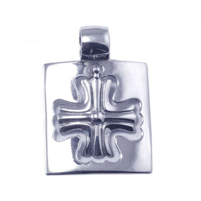 Sterling Silver Rhodium Plated Cross Pendant