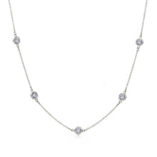 Load image into Gallery viewer, Sterling Silver Rhodium Plated CZ By Yard Chain Necklace