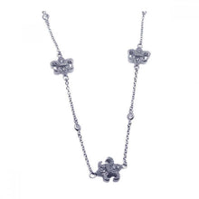 Load image into Gallery viewer, Sterling Silver Necklace with Classy Clear Czs Dangling Pendant