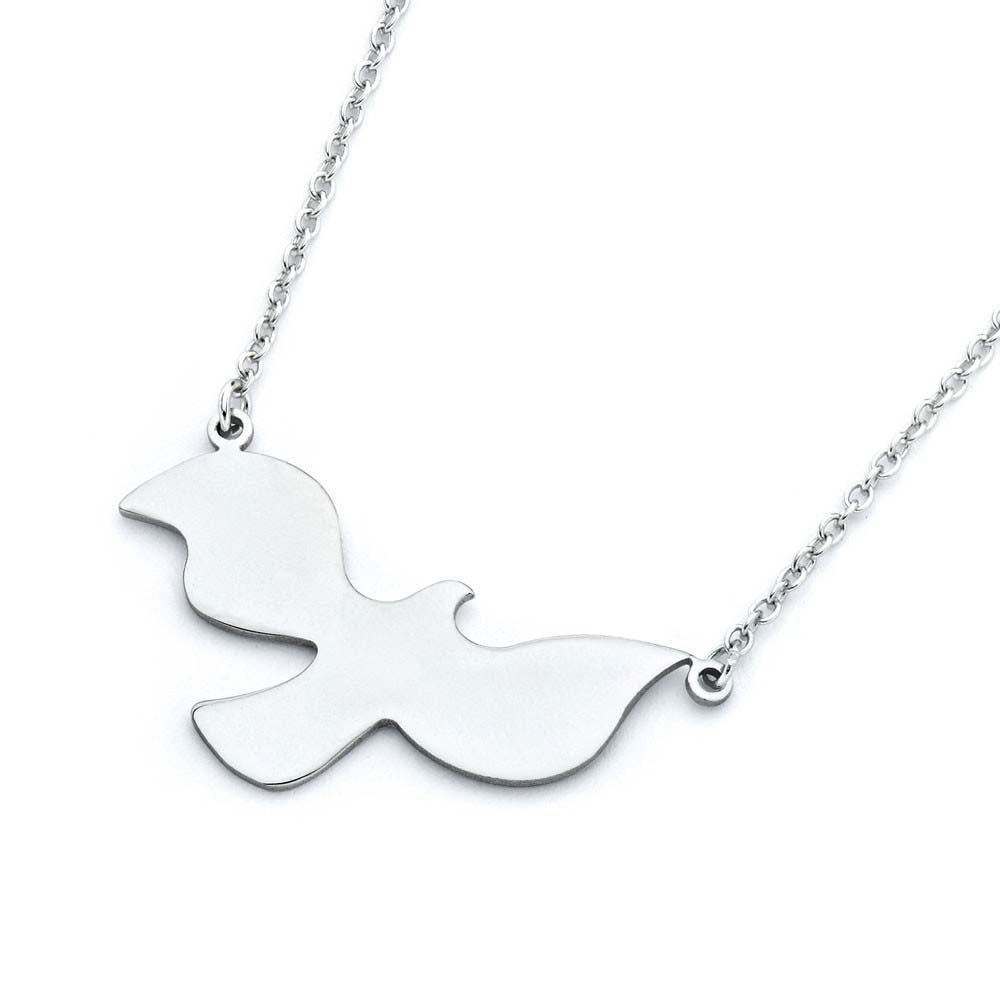 Sterling Silver Neckace with Fancy Heart Leaf PendantAnd Pendant Dimensions of 20.1MMx23.6MM