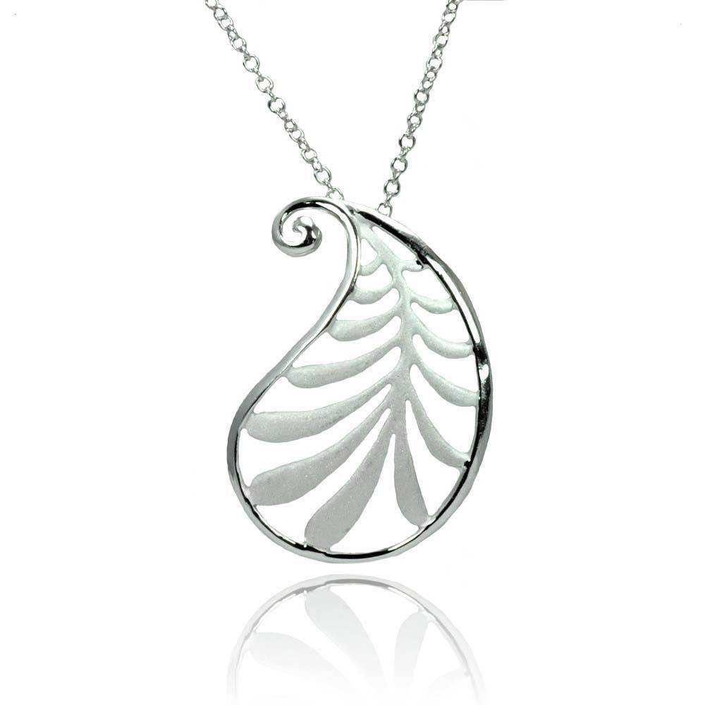 Sterling Silver Necklace with Fancy Leaf PendantAnd Chain Length of 16 -18  AdjustableAnd Pendant Dimensions: 28.9MMx 20MM