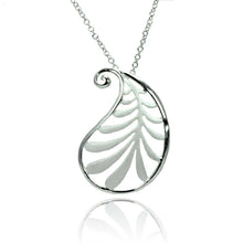 Load image into Gallery viewer, Sterling Silver Necklace with Fancy Leaf PendantAnd Chain Length of 16 -18  AdjustableAnd Pendant Dimensions: 28.9MMx 20MM