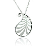 Sterling Silver Necklace with Fancy Leaf PendantAnd Chain Length of 16 -18  AdjustableAnd Pendant Dimensions: 28.9MMx 20MM