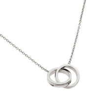 Load image into Gallery viewer, Sterling Silver Rhodium Plated Interlocking Rings Pendant Necklace