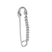 Load image into Gallery viewer, Sterling Silver Rhodium Plated Bead Pin Necklace