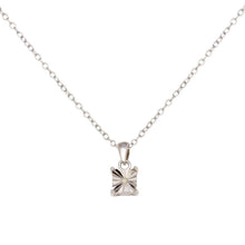 Load image into Gallery viewer, Sterling Silver Rhodium Plated Square Pendant Necklace