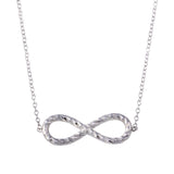 Sterling Silver Rhodium Plated Rope InfinityNecklace