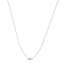 Load image into Gallery viewer, Sterling Silver Rhodium Plated Northstar Clear CZ Necklace