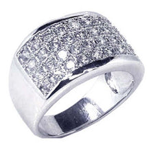 Load image into Gallery viewer, Sterling Silver Classy Band Ring Inlaid with Micro Paved Clear Czs