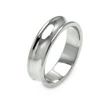 Load image into Gallery viewer, Sterling Silver High Polished Concave Band Ring with Band Width of 6.2MM