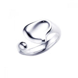 Sterling Silver Fancy Liquid Design Open Band Ring