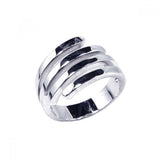 Sterling Silver Plain High Polished Wrap Around Design Ring