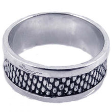 Load image into Gallery viewer, Sterling Silver Fancy Oxidized Rhodium Plated Rugged Band Ring