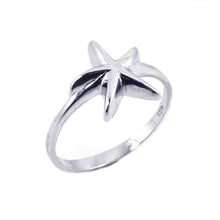 Load image into Gallery viewer, Sterling Silver Rhodium Plated Starfish RingAnd Width 12mm