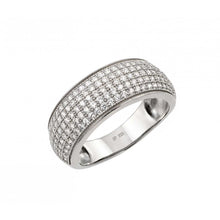 Load image into Gallery viewer, Sterling Silver Elegant Micro Paved Wide Band Ring with Band Width of 8MM