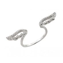 Load image into Gallery viewer, Sterling Silver Rhodium Plated Wings Ring