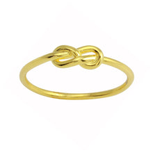 Load image into Gallery viewer, Sterling Silver Gold Plated Knot Ring