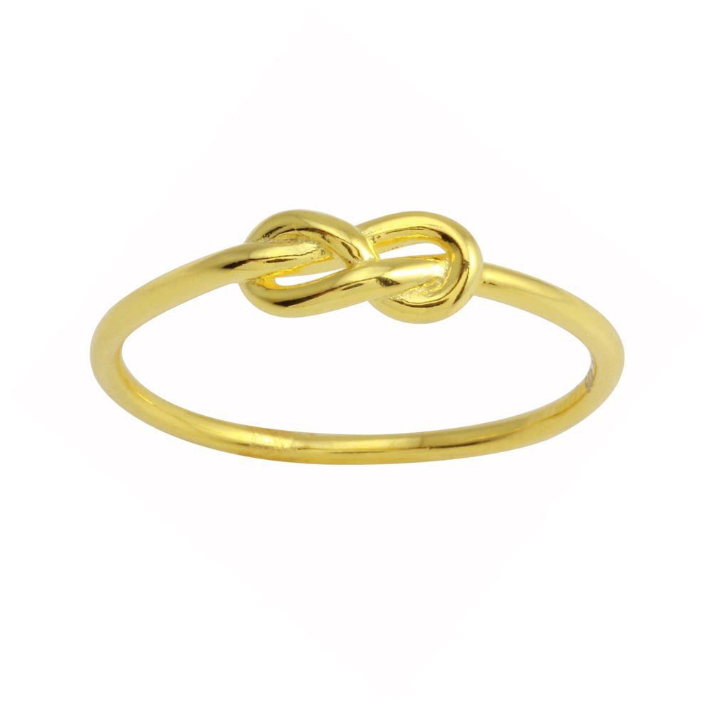 Sterling Silver Gold Plated Knot Ring