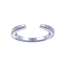 Load image into Gallery viewer, Sterling Silver Rhodium Plated Open CZ Band Ring