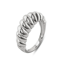 Load image into Gallery viewer, Sterling Silver Rhodium Plated Croissant Design Ring Width-7.9mm