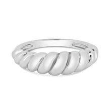 Load image into Gallery viewer, Sterling Silver Rhodium Plated Croissant Design Ring