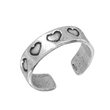 Load image into Gallery viewer, Sterling Silver Heart Adjustable Toe Ring
