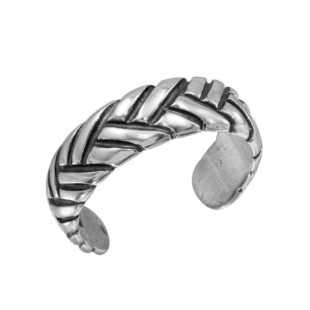 Sterling Silver Braided Adjustable Toe Ring