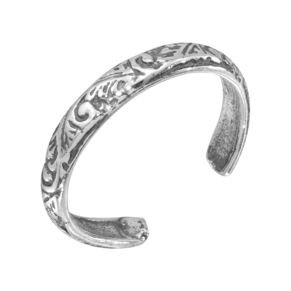 Sterling Silver Ornate Designed Toe Ring