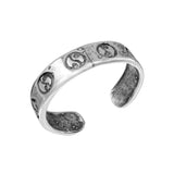 Sterling Silver Multi Yin-Yang Design Toe Ring