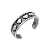 Sterling Silver 4 Heart Toe Ring