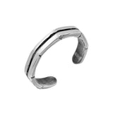 Sterling Silver Split Octagon Shape Toe Ring