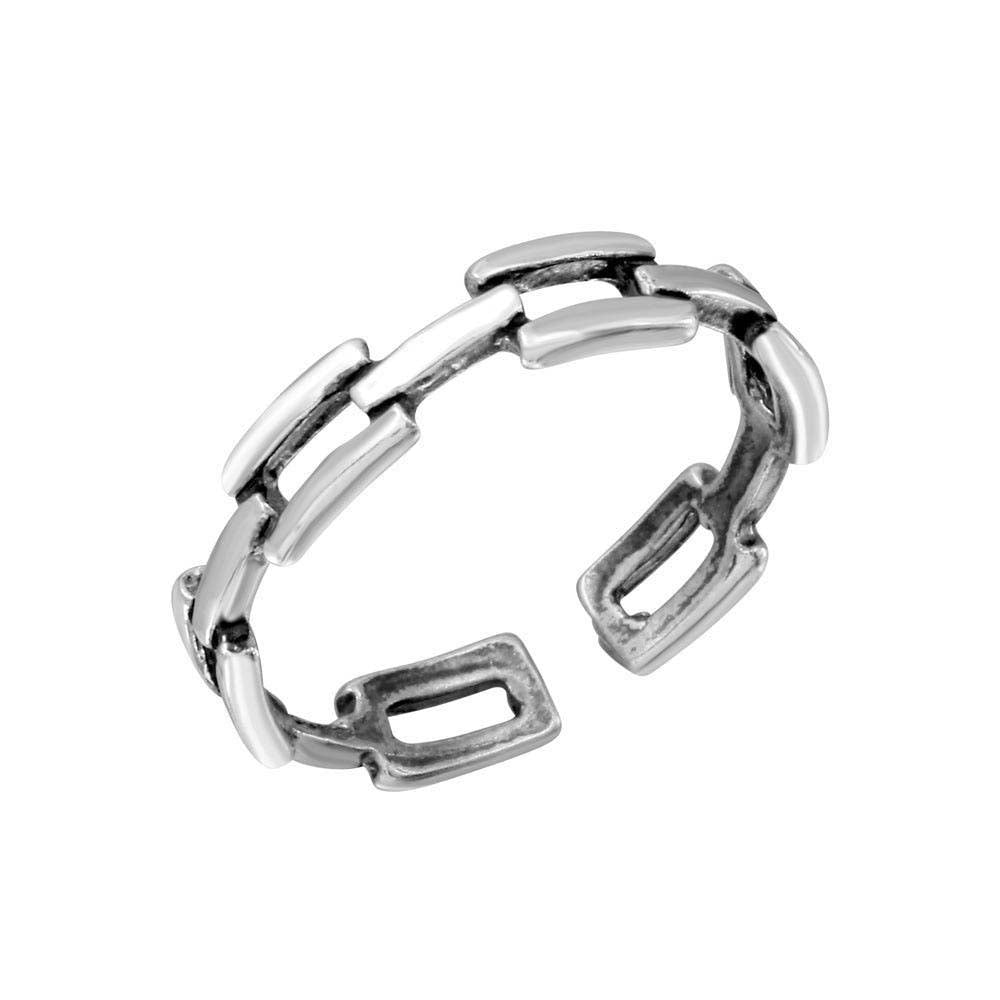 Sterling Silver Chain Link Adjustable Toe Ring